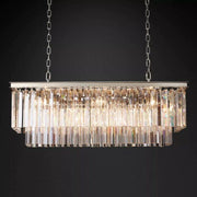 1920s Art Deco Rectangular Chandelier 40"