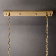 1920s Art Deco Rectangular Chandelier 40"