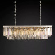 1920s Art Deco Rectangular Chandelier 49"