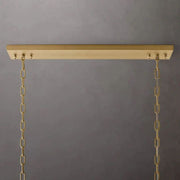 1920s Art Deco Rectangular Chandelier 49"