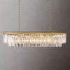 1920s Art Deco Rectangular Chandelier 59"